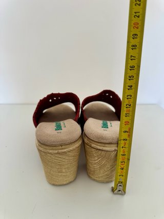 Zoccoli BioNatura pelle tacco plateau