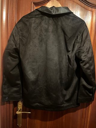 Cazadora efecto ante negra Talla M