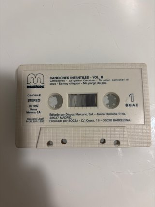 Lote 4 Casetes Infantiles: Cuentos y Canciones