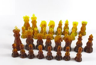 Ajedrez Ámbar Báltico Genuino Artesanal