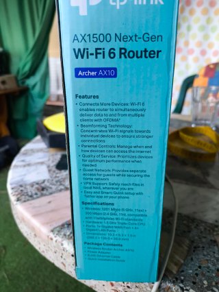 Router TP-Link AX1500 Wi-Fi 6 Archer AX10
