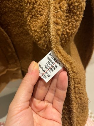 Chaqueta efecto ante y borreguito camel, M