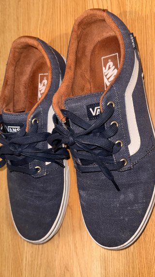 Zapatillas Vans Hombre Azul Marrón