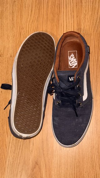 Zapatillas Vans Hombre Azul Marrón
