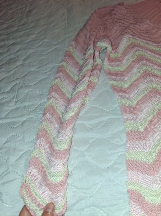 Vestido estilo crochet para la playa rosa L