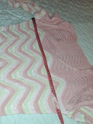 Vestido estilo crochet para la playa rosa L