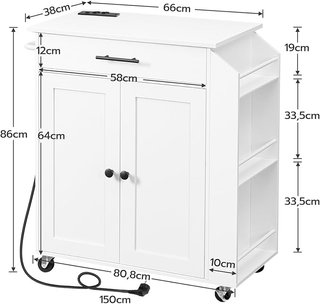 Carrito Cocina Blanco de Madera a Estrenar