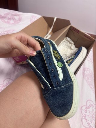 Vans Old Skool Denim con parches es la talla 34 !!