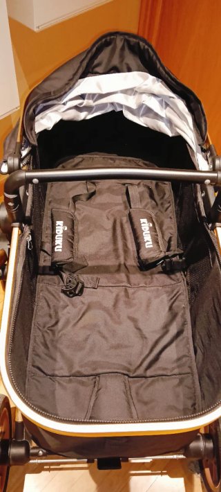 Carrito Bebe Kiduku Negro y Dorado+ regalo