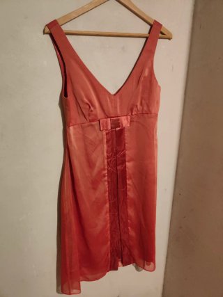 Vestido de fiesta coral Easy Wear Talla 12 M/L