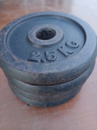 4 discos de 2,5kg para musculación