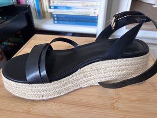 Sandalias cuña negras talla 38
