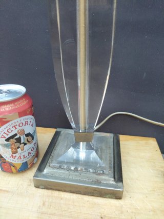 Lampada in cristallo e bronzo vintage del marchio Laura Ashley
