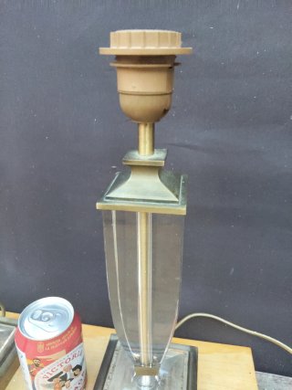 Lampada in cristallo e bronzo vintage del marchio Laura Ashley