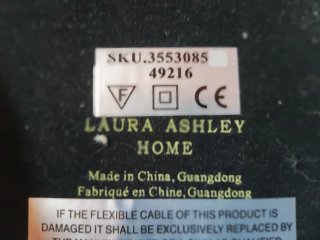 Lampada in cristallo e bronzo vintage del marchio Laura Ashley