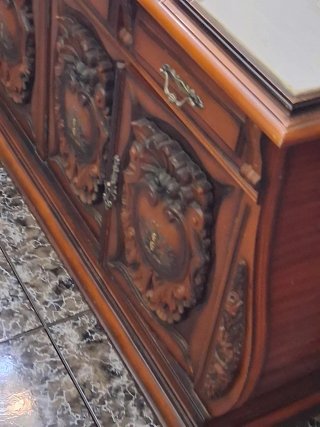 Mueble Taquillon Clásico Madera y Mármol