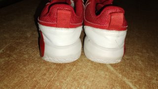 Playeros básquet sin cordones rojos Talla 37