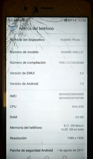Huawei P9 Lite 16GB Bianco