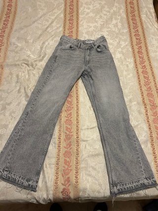 Pantalón vaquero flared jeans gris