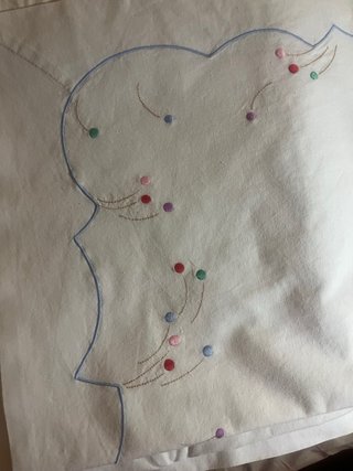 2 Sábanas antiguas Algodón Bordadas Iniciales MB