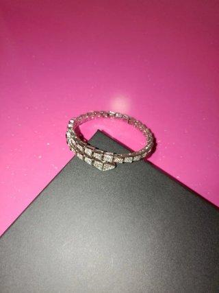 Pulsera Serpiente Plata con Circonitas