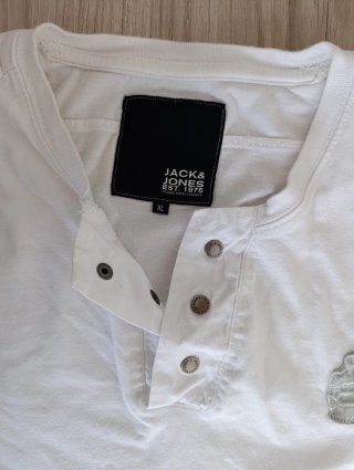 Camiseta Jack & Jones manga corta blanca Talla XL