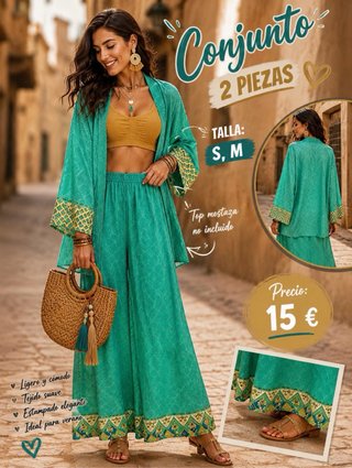 Vestido verde ajustado con botones Talla L