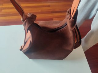Bolso Mochila Cuero Marrón