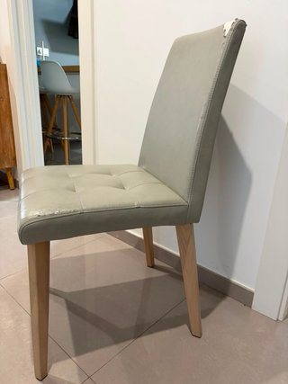 Juego de 6 Sillas Comedor Polipiel y Madera