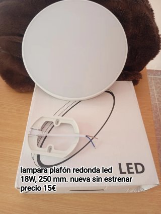 Lámpara plafón LED redonda 18W 250mm