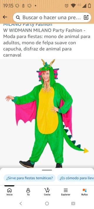 Disfraz Dragón W WIDMANN