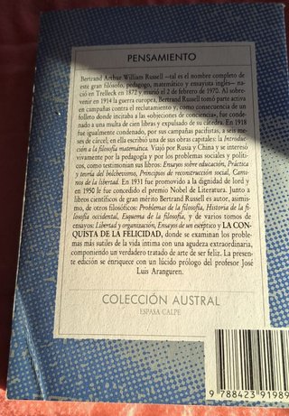 La Conquista de la felicidad (Bertrand Russell)