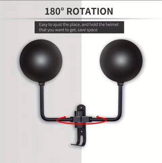 Soporte Pared Casco Moto Negro