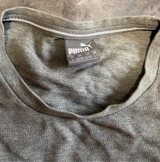 Camiseta Puma Gris Logo Talla L