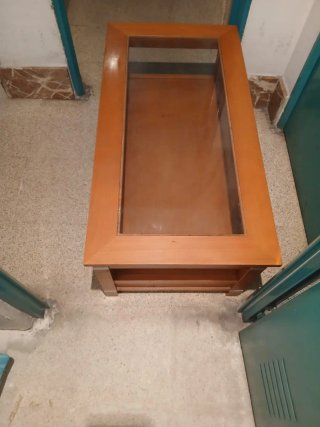 Mesa de centro madera y cristal