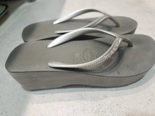 Havaianas plateadas plataformas