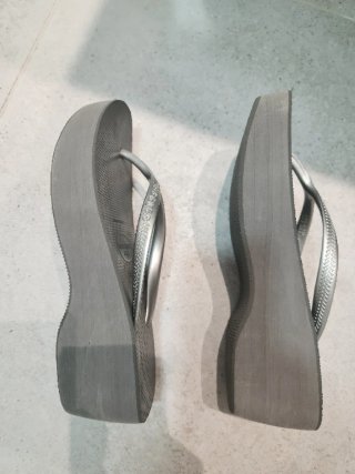Havaianas plateadas plataformas