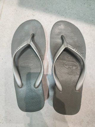 Havaianas plateadas plataformas
