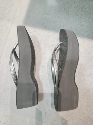 Havaianas plateadas plataformas