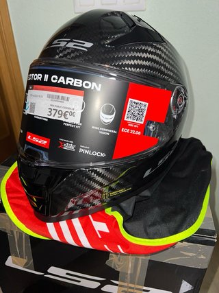 Casco LS2 Vector 2 Carbon Brillante Talla XXL