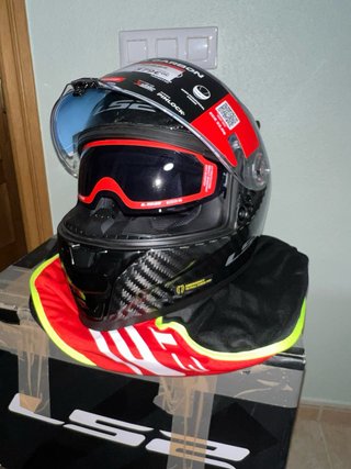 Casco LS2 Vector 2 Carbon Brillante Talla XXL