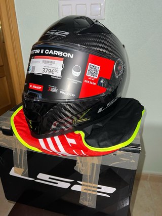 Casco LS2 Vector 2 Carbon Brillante Talla XXL