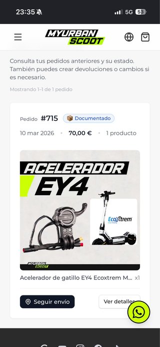 Acelerador Dualtron para Ecoxtrem M41
