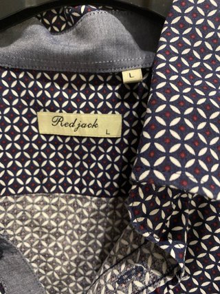 Camicia uomo Red Jack fantasia geometrica blu L