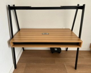 Escritorio doble Sklum Madera y Metal 140x80