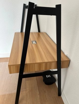Escritorio doble Sklum Madera y Metal 140x80