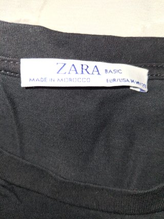 Vestido Zara Negro y Estampado Multicolor Talla M