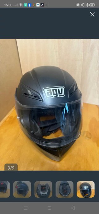 Casco Moto Modular AGV Negro