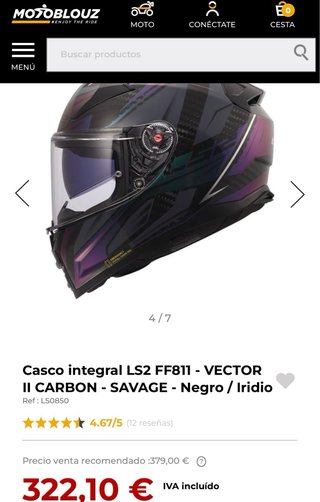 Casco LS2 Vector 2 Carbon Savage 05 Talla S
