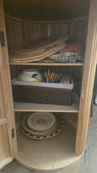 Mesa de comedor redonda Ø120 en chapa de roble